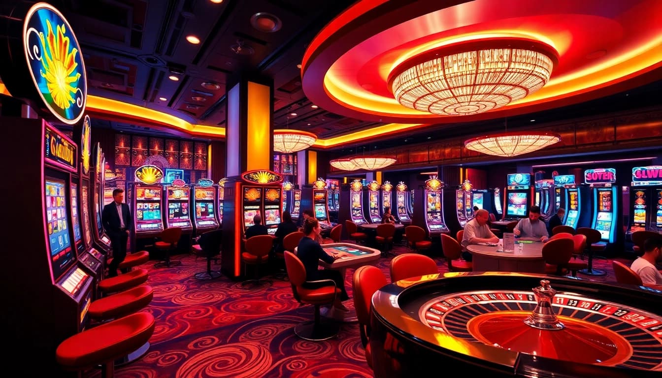 Experience the excitement of garuda slot games in a vibrant casino setting.