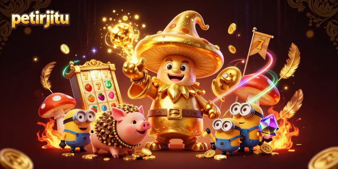 Permainan slot seru di petirjitu dengan penyihir emas dan babi truffle membawa keberuntungan.