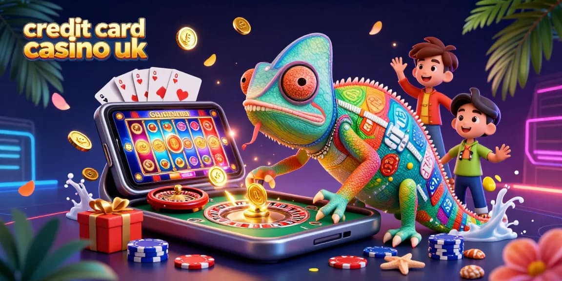 Engage with the vibrant world of credit card casino uk in this immersive digital illustration.
