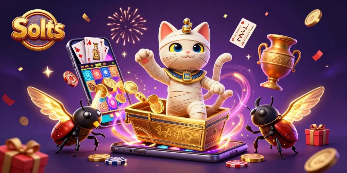 Engage with thrilling Slots action in a vibrant 3D casino scene featuring colorful slot games.