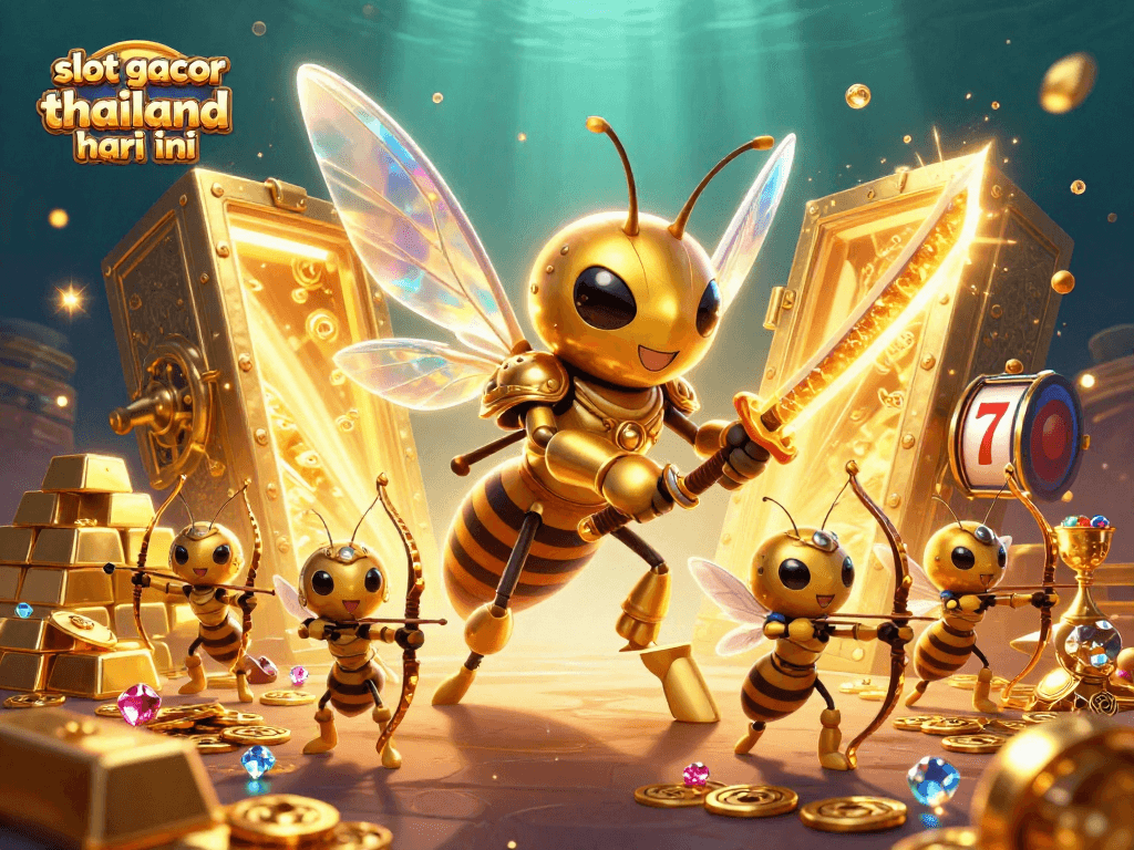 Engage with exciting slot gacor thailand hari ini as golden hornets and treasure unfold in a captivating scene.