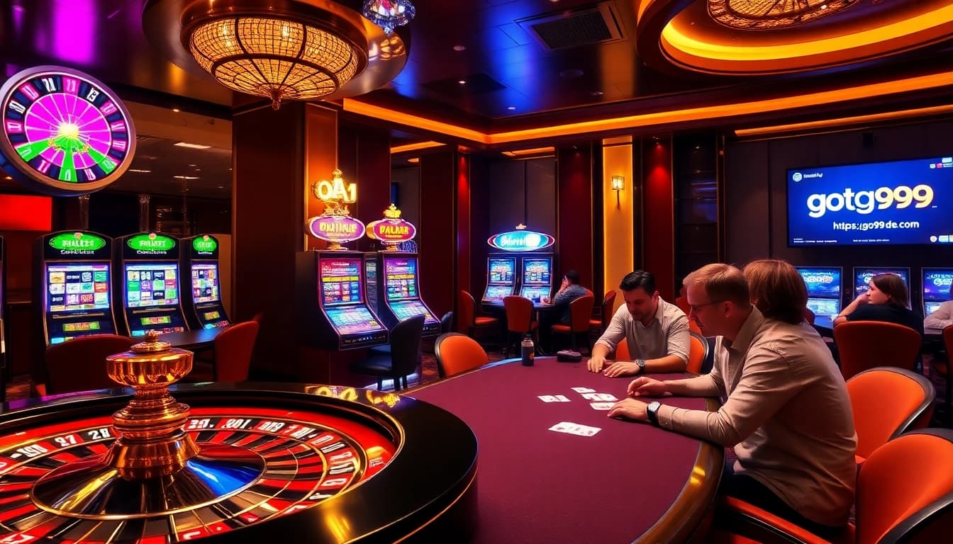 Experience the thrill of gambling at https://go999.de.com with vibrant tables, roulette wheels, and engaged players.