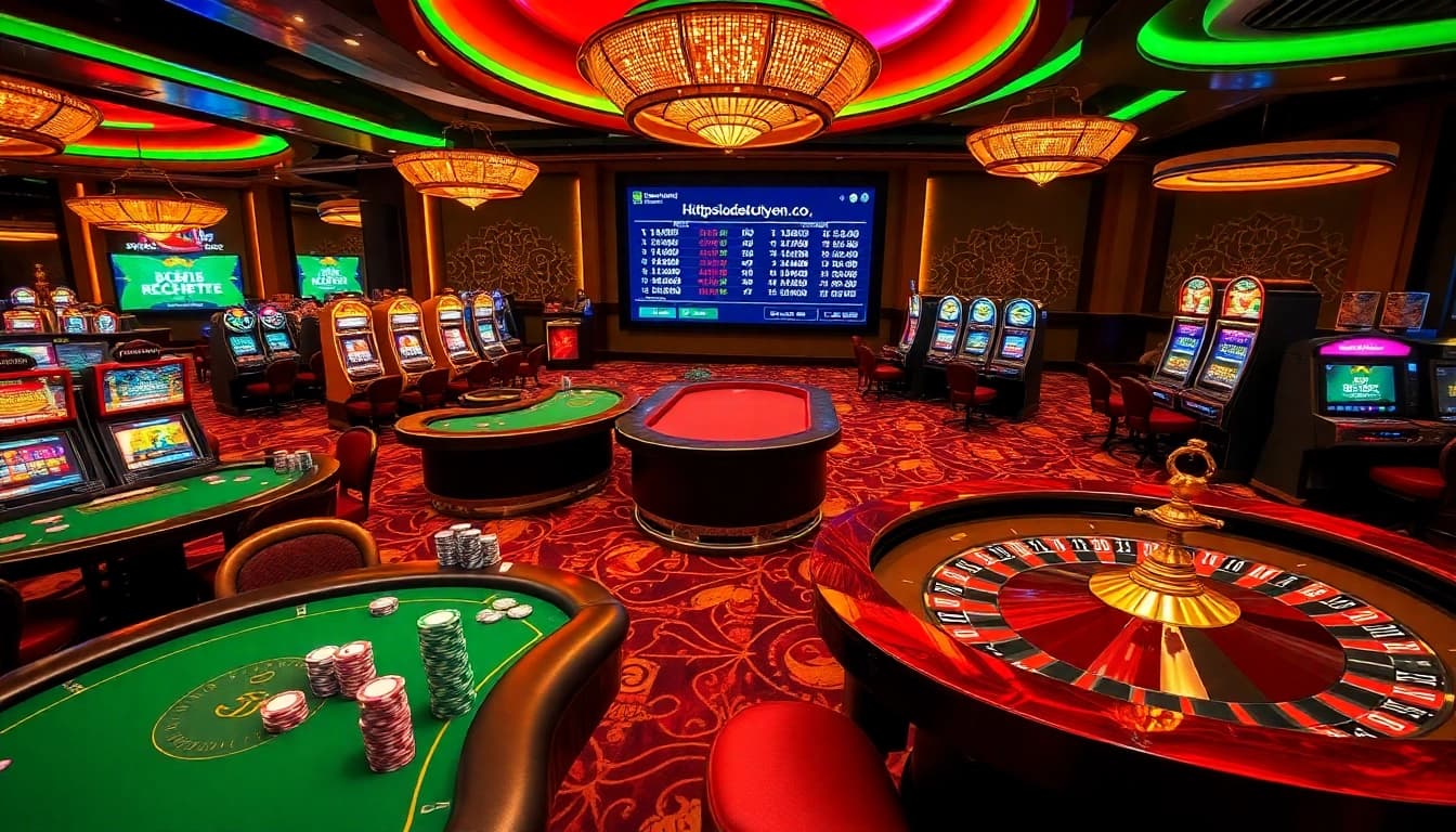 Experience thrilling gameplay at https://lodetructuyen.co/ with vibrant poker tables and exciting slot machines.