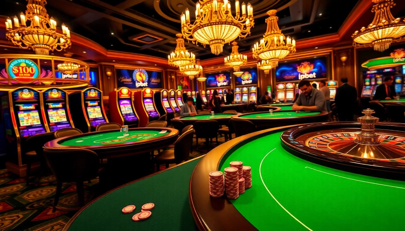 Experience thrilling gameplay at i9bet with vibrant poker chips and roulette action.