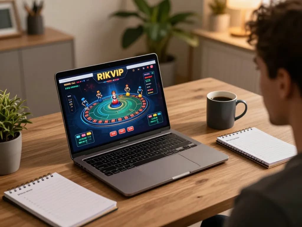 Player engaging in strategic gameplay at https://tairikvip.co in a comfortable home office setting