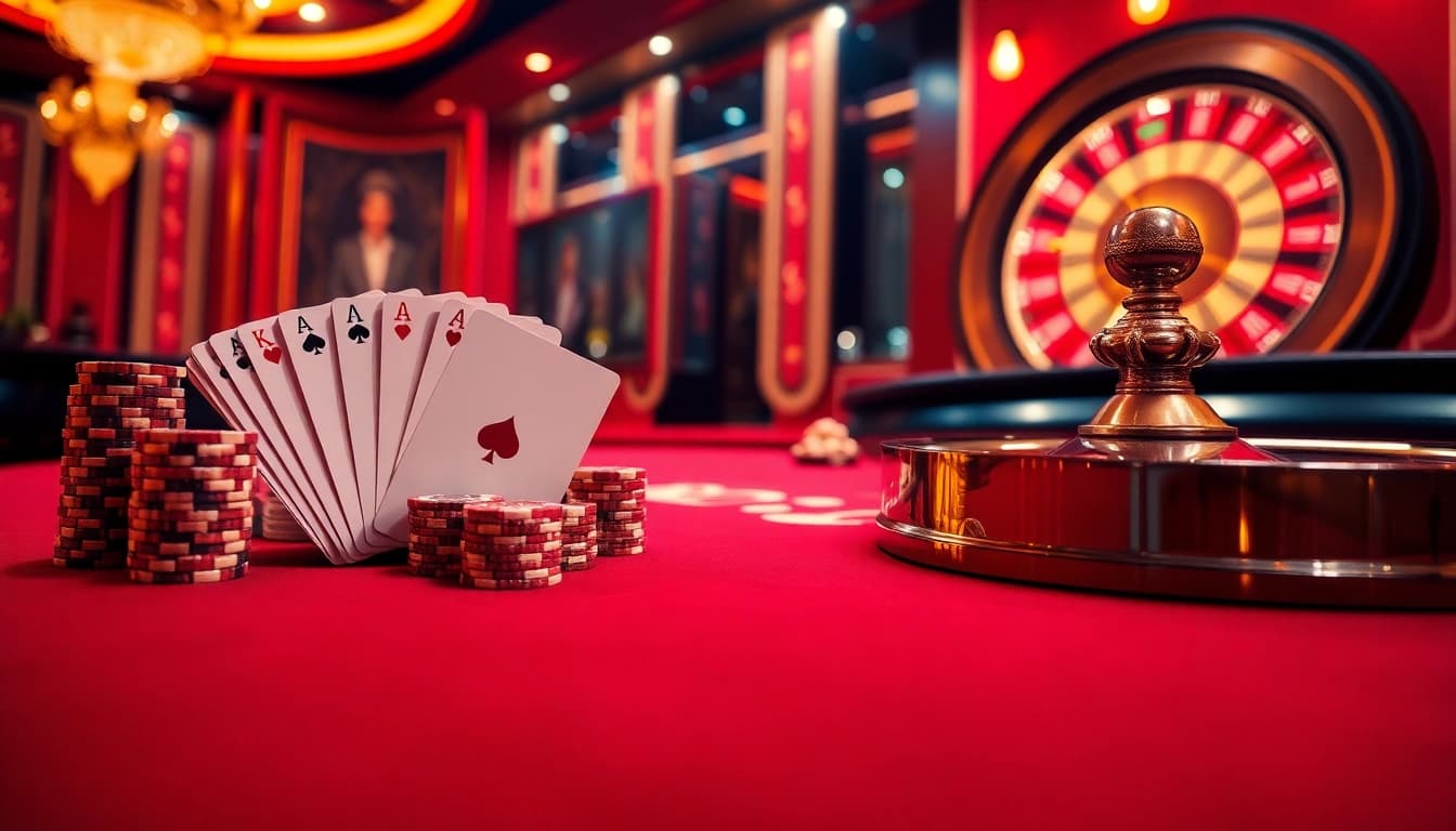Experience the thrill of 789p with vibrant casino games and stunning poker chips on a sleek table.