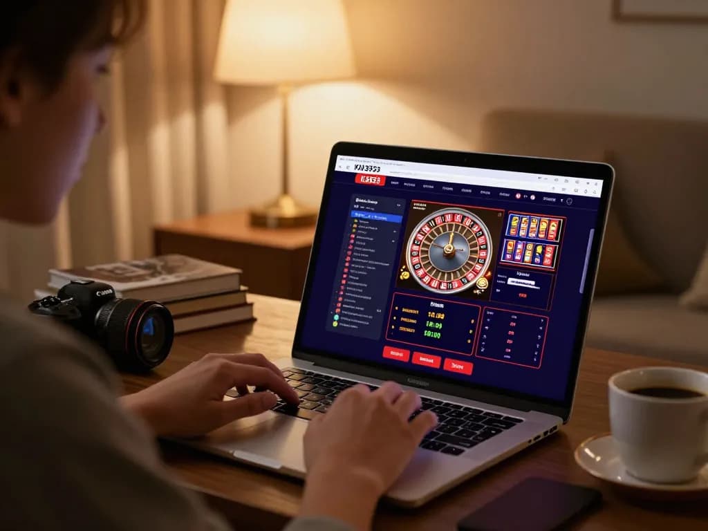 Player engaging with the KU3933 online casino platform, showcasing immersive gameplay experience