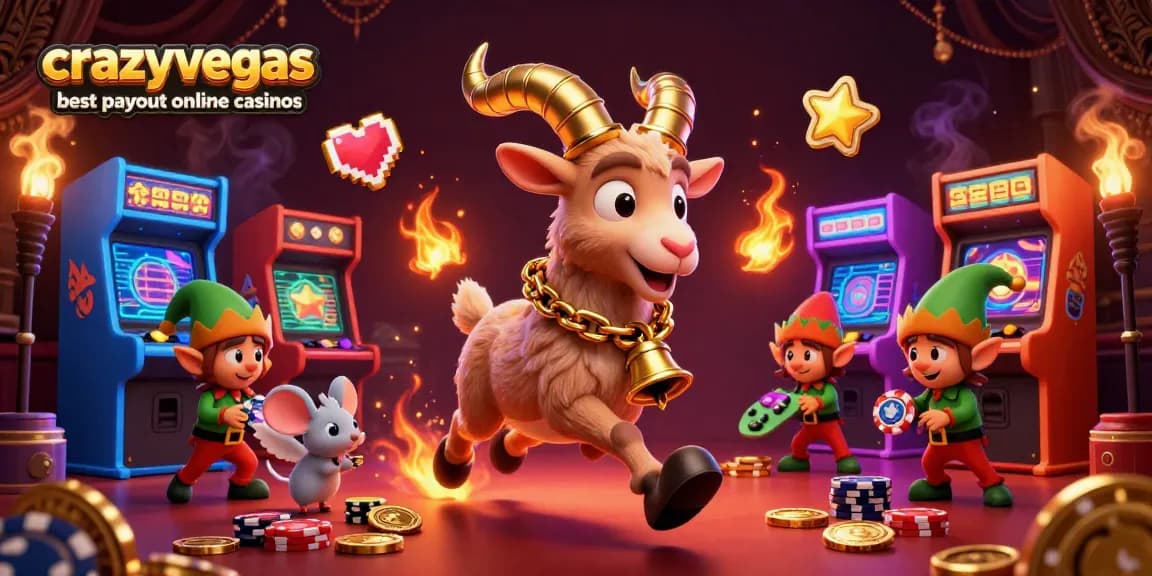 Play and win at crazyvegas best payout online casinos featuring a lively 3D gambling scene.