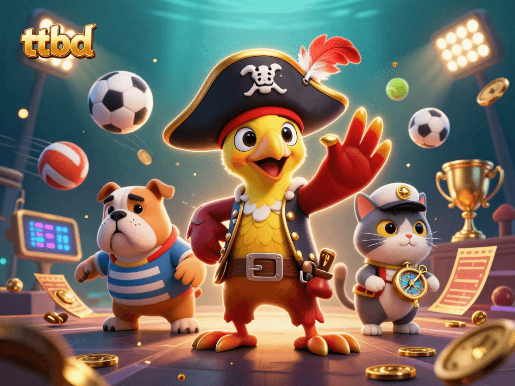 Join "ttbd" as the pirate captain commands a thrilling sports betting adventure with vibrant dynamic elements.