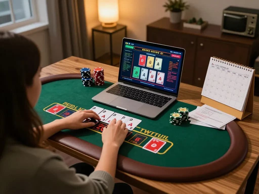 Engaging gameplay experience at uu88 with live dealer blackjack, cozy home office setup