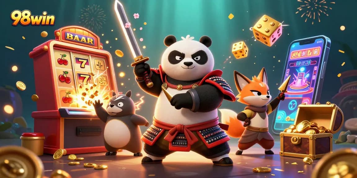 Experience exhilarating wins with 98win’s dynamic casino gameplay featuring vibrant scenes.