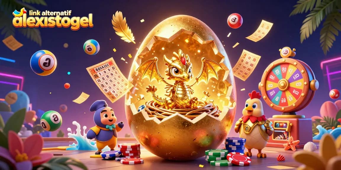 Engage with the world of lottery gaming through link alternatif alexistogel with a colorful casino scene featuring vibrant elements.