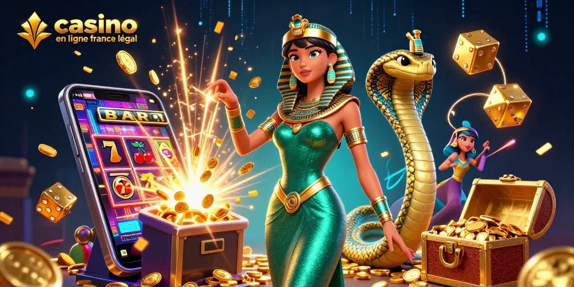 Win big at casino en ligne france légal with a vibrant, dynamic slot scene illustrating jackpots and gaming excitement.