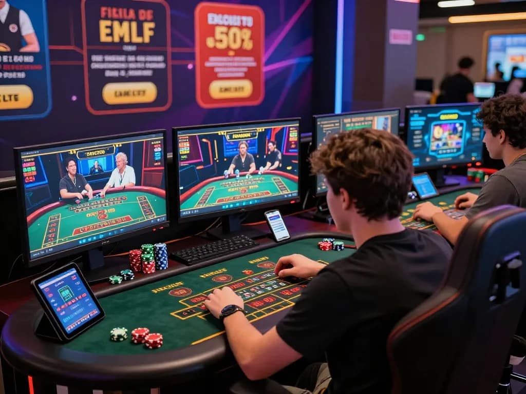 Engaging online gaming experience with live casino action featuring đăng nhập nk88 and vibrant gaming setup.