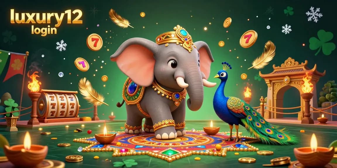 Experience an engaging luxury12 login scene with vivid casino elements, creating an immersive gaming atmosphere.