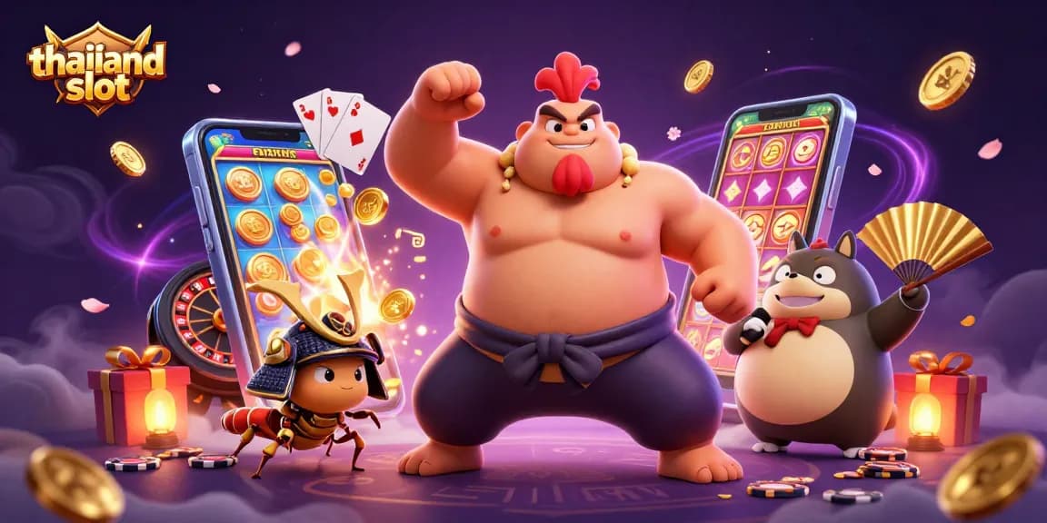 Experience exhilarating spins with the thailand slot featuring animated casino characters and vibrant gaming elements.