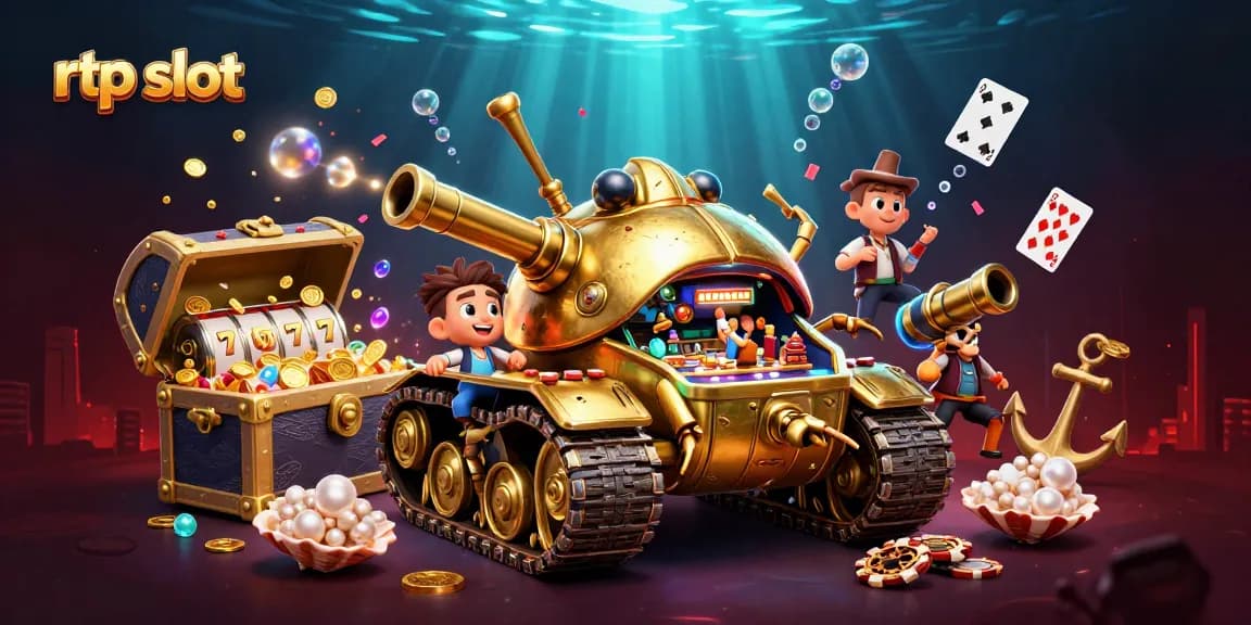 Engage with the rtp slot experience featuring a vibrant casino scene in a 3D cartoon illustration.