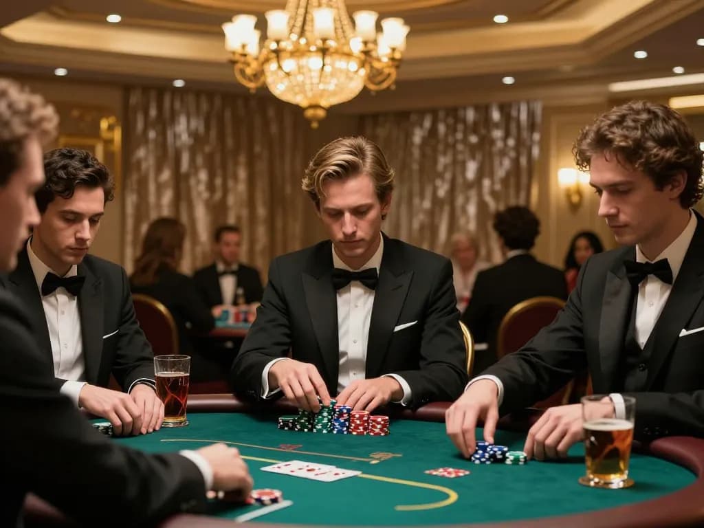 SC88 poker players strategizing and placing bets at a high-stakes table.