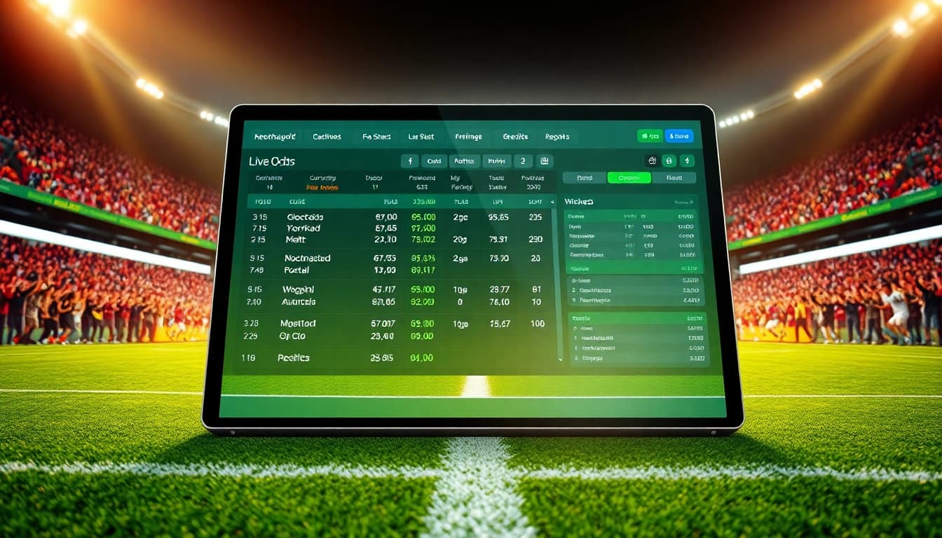 Live sports betting interface on keonhacai.gold showcasing dynamic football odds.