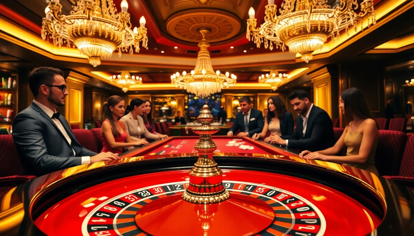 Erlebe spannende Action bei casino-spiele de mit Spielern am Roulette-Tisch.