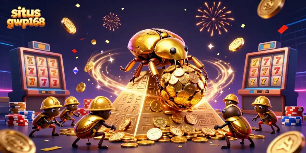 Gameplay seru di situs gwp168 dengan simbol scatter emas dan jackpot menggiurkan.