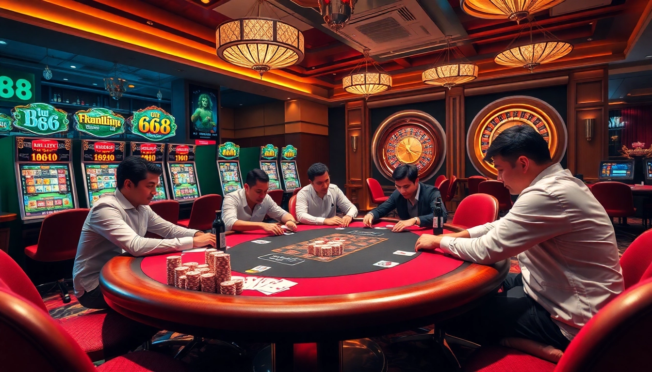 uu 88 poker players at an upscale casino table strategizing their next winning move.