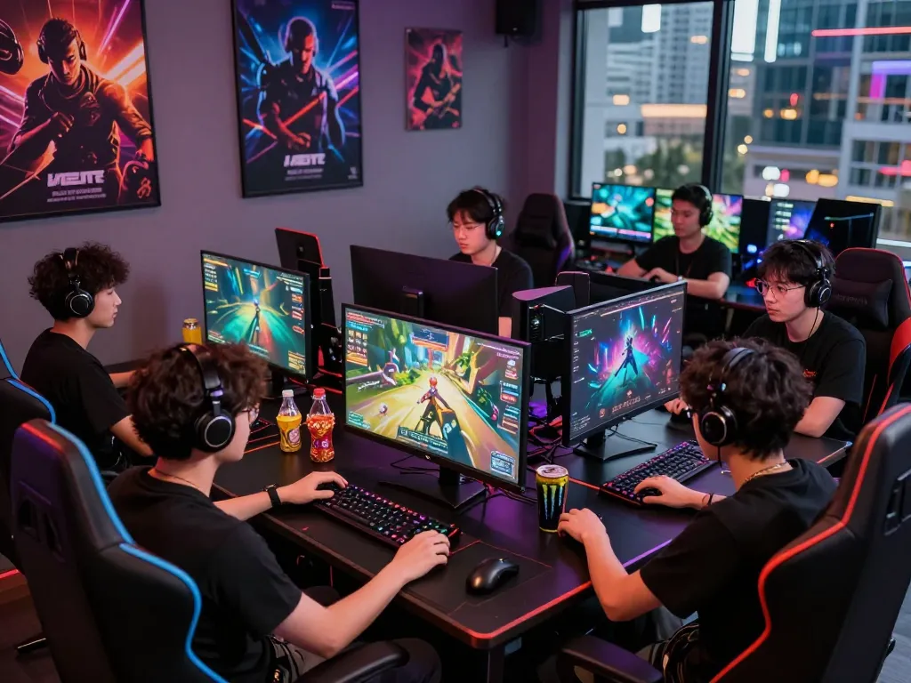 Dewi100 online gaming session with players engaged in intense gameplay and vibrant visual displays.