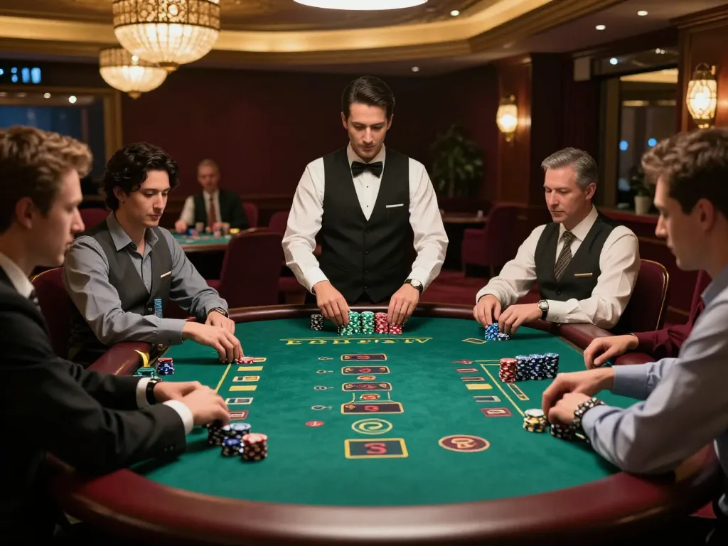 ggdewa777 blackjack table action with strategic players and vibrant casino atmosphere