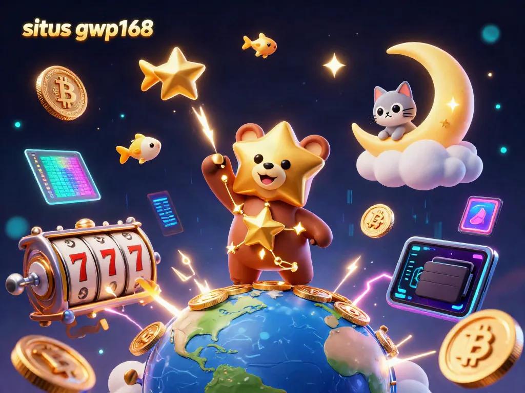 Permainan kasino di situs gwp168 dengan karakter unik dan simbol slot yang menarik.