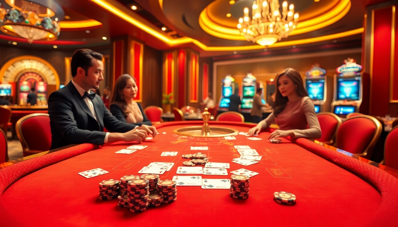 Experience the thrill of baccarat at 99ok with vibrant casino elements and engaged players.