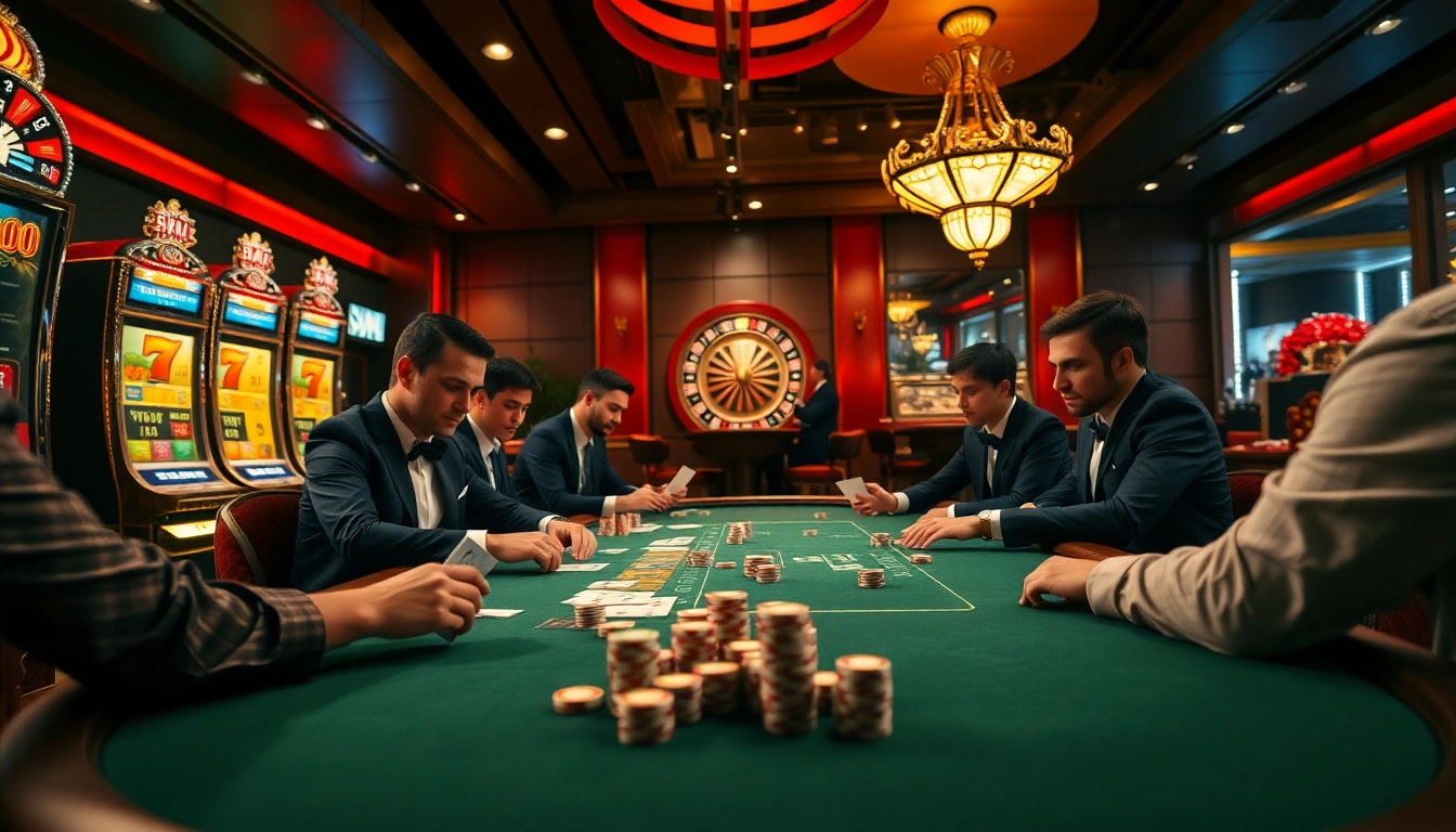 Exciting poker action at a casino table showcasing gameplay dynamics at https://bomwin.cn.com/.