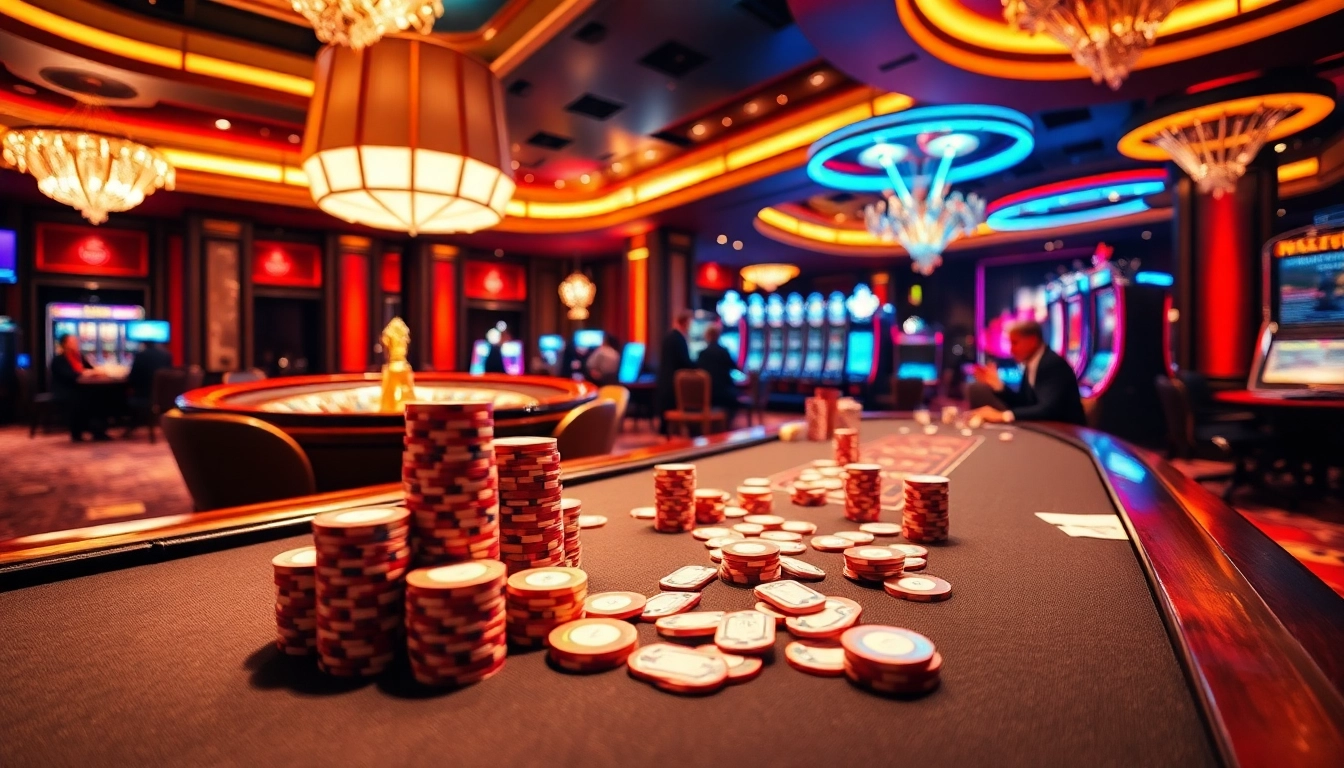 Experience the excitement of gambling at an Okking casino with vibrant tables and thrilling games.
