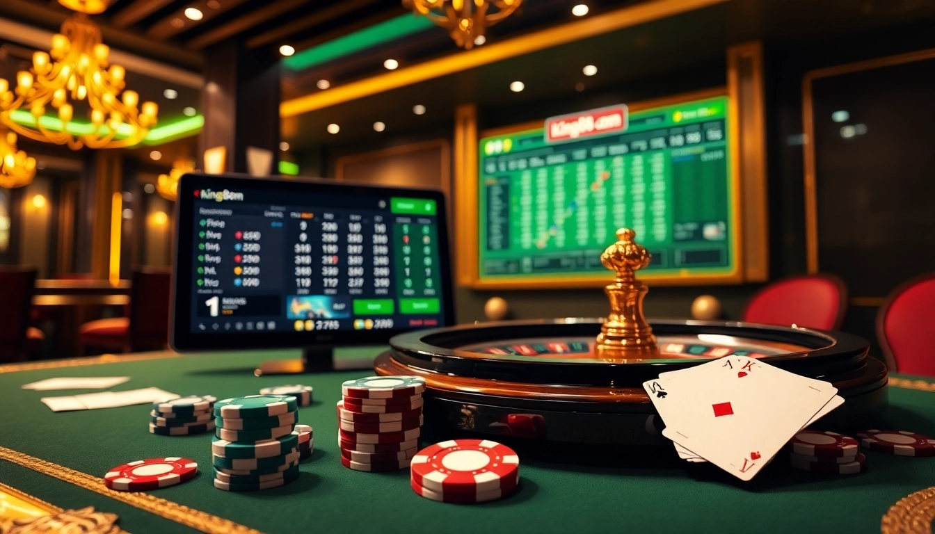 Experience the excitement of gaming at king88.com with vibrant casino elements and modern betting interfaces.