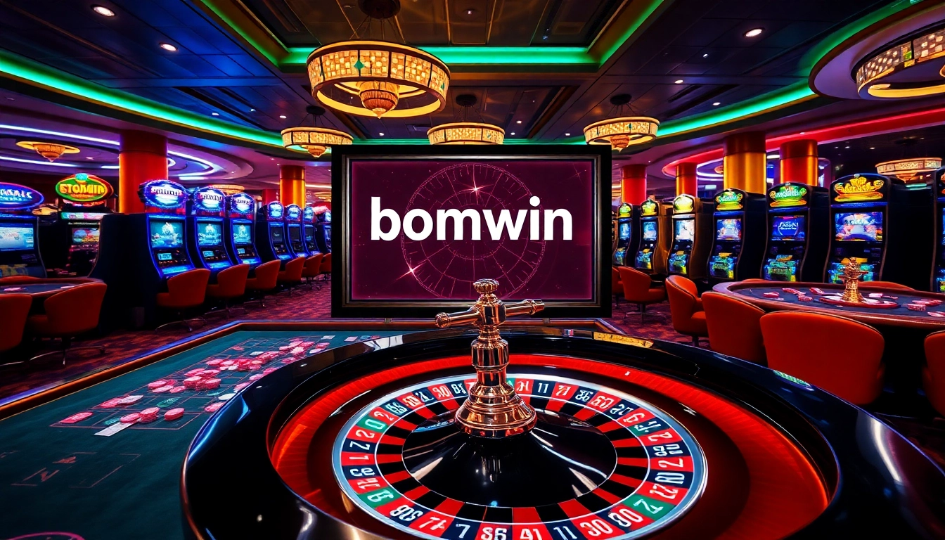 Experience the thrilling vibe of the bomwin casino with vibrant tables and dynamic slot machines.