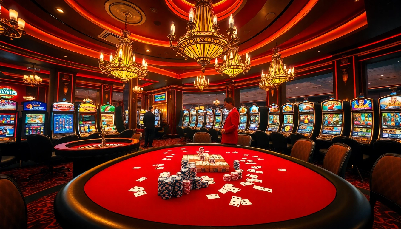 Experience the thrill of Bomwin at a luxurious casino game table filled with excitement and strategy.