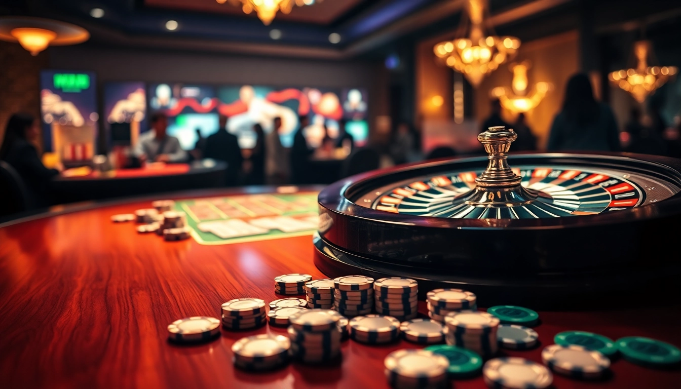 Experience luxurious gambling excitement at https://mm88.vin/ with vibrant roulette and sparkling poker chips.