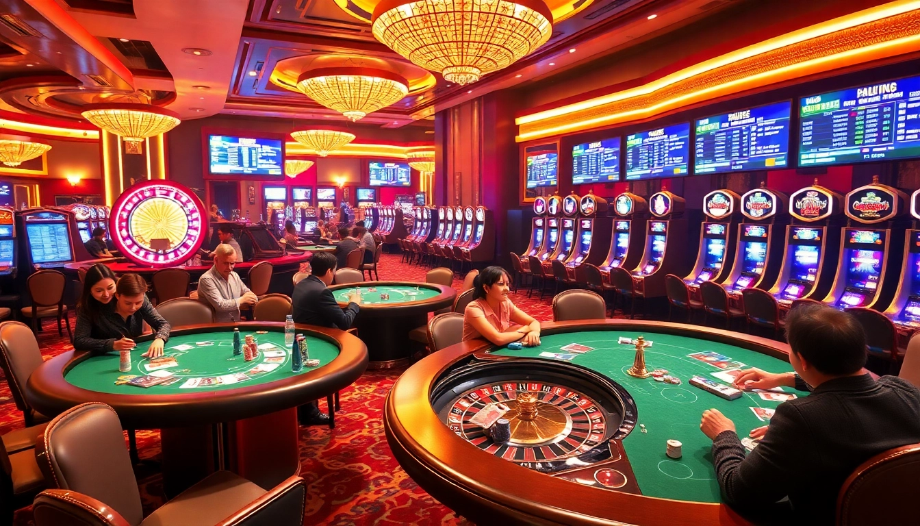 Experience the excitement of tr88 bet at a vibrant casino with players and thrilling games.